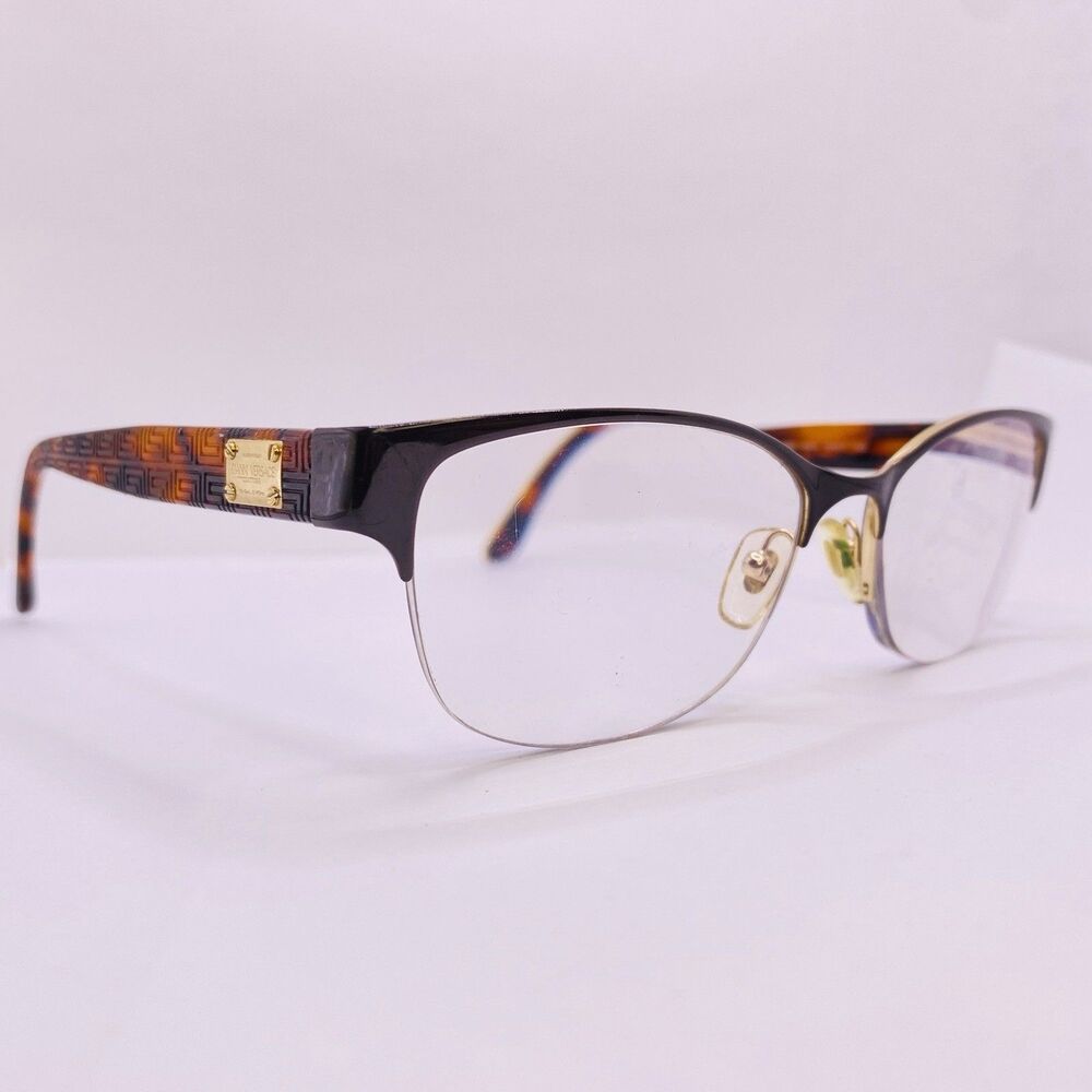 Versace Eyeglasses Authentic Mod. 1222 1344 53 [] 17 140 Gold Havana Tortoise